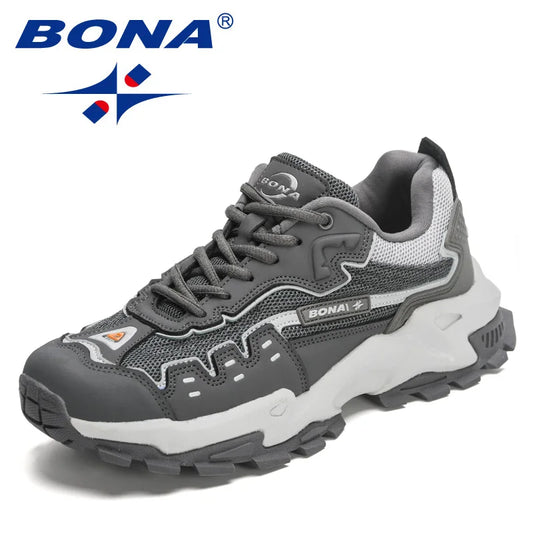 Mens Leather Running Sneakers - Athletic Jogging Trainers - ZOOMNSTORE