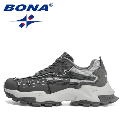 Mens Leather Running Sneakers - Athletic Jogging Trainers - ZOOMNSTORE