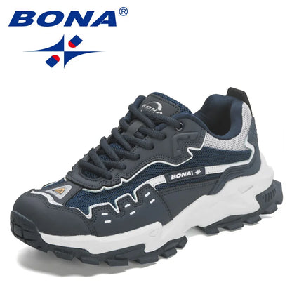 Mens Leather Running Sneakers - Athletic Jogging Trainers - ZOOMNSTORE