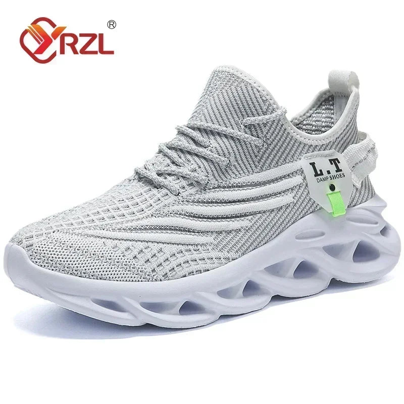 Mens Lightweight Breathable Running Sneakers - Black Athletic Jogging Shoes - ZOOMNSTORE