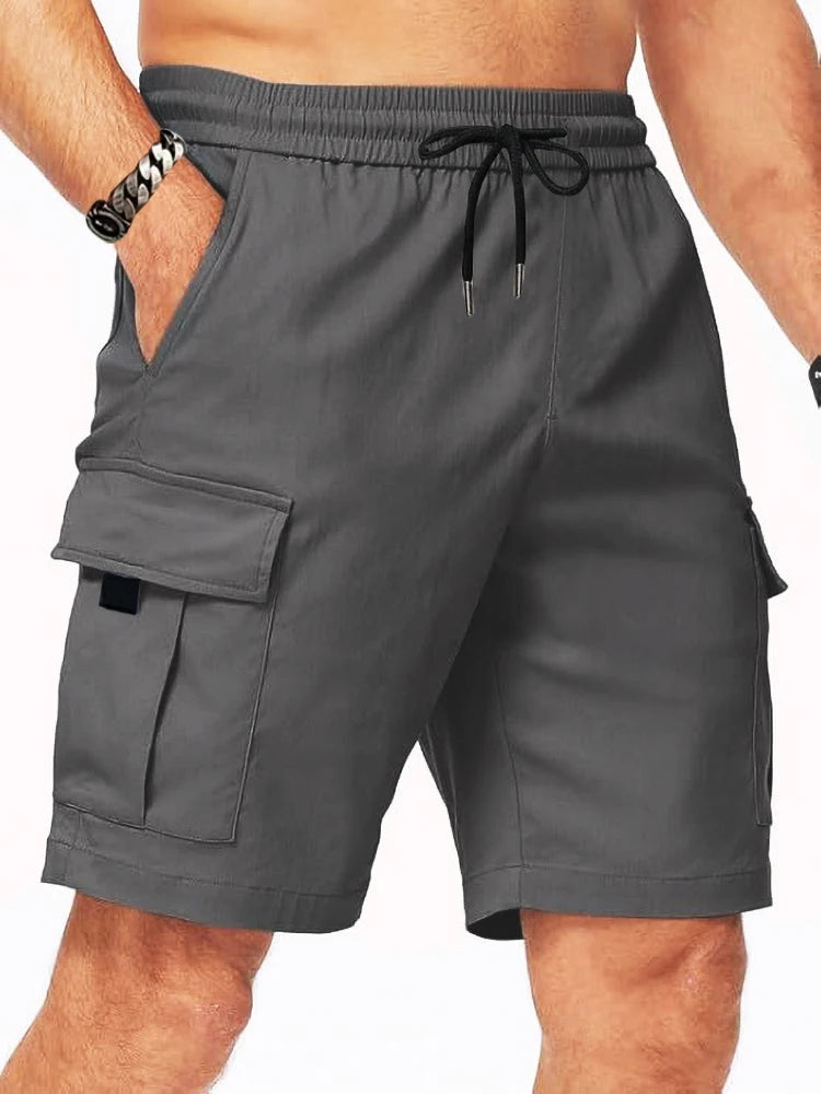 Mens Lightweight Cargo Shorts - Multi-Pocket Summer Casual Pants - ZOOMNSTORE