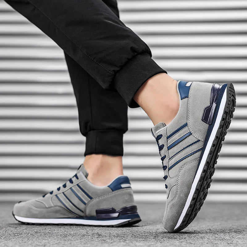Mens Lightweight Lace-Up Sneakers - Breathable Casual Shoes - ZOOMNSTORE
