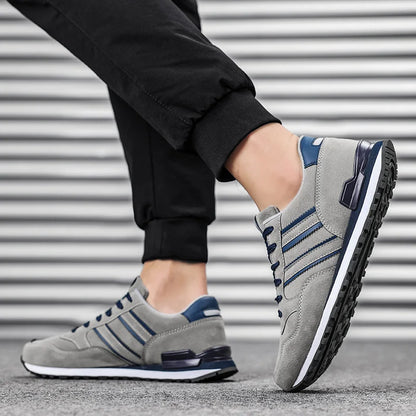 Mens Lightweight Lace-Up Sneakers - Breathable Casual Shoes - ZOOMNSTORE