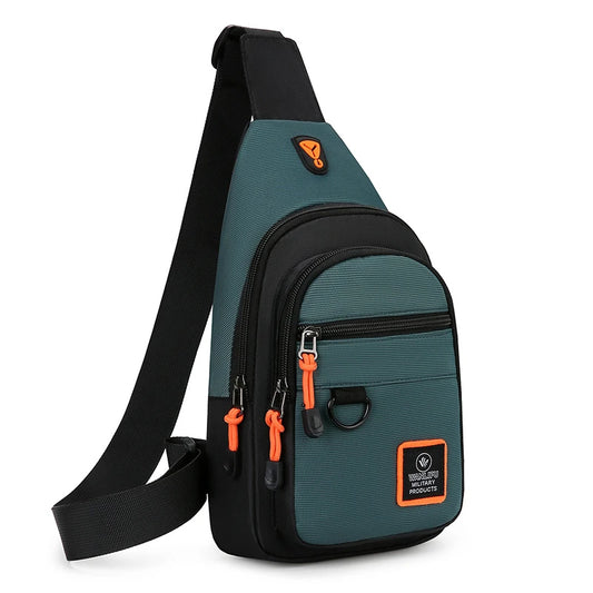 Mens Lightweight Oxford Fabric Crossbody Chest Bag - Stylish Casual Shoulder Handbag - ZOOMNSTORE