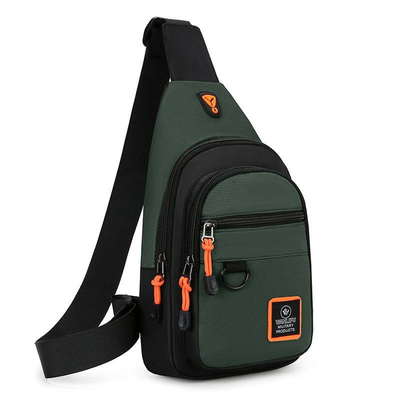 Mens Lightweight Oxford Fabric Crossbody Chest Bag - Stylish Casual Shoulder Handbag - ZOOMNSTORE