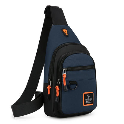 Mens Lightweight Oxford Fabric Crossbody Chest Bag - Stylish Casual Shoulder Handbag - ZOOMNSTORE