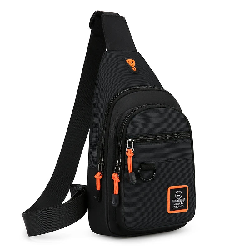 Mens Lightweight Oxford Fabric Crossbody Chest Bag - Stylish Casual Shoulder Handbag - ZOOMNSTORE