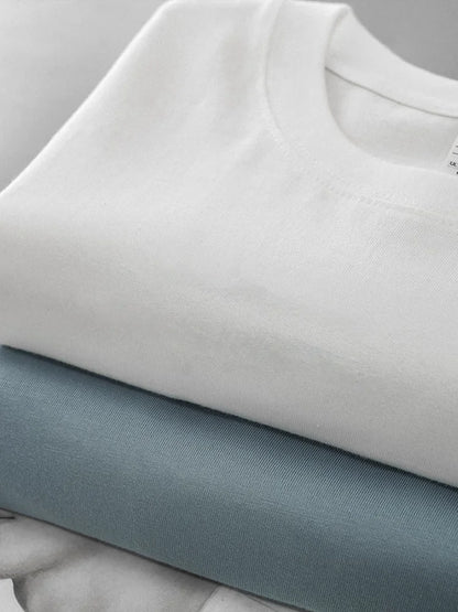 Mens Long Sleeve Tee - Breathable Cotton Crew Neck Shirt | Loose Fit Casual Tops - ZOOMNSTORE