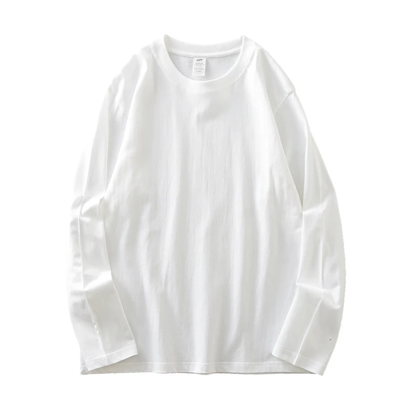 Mens Long Sleeve Tee - Breathable Cotton Crew Neck Shirt | Loose Fit Casual Tops - ZOOMNSTORE