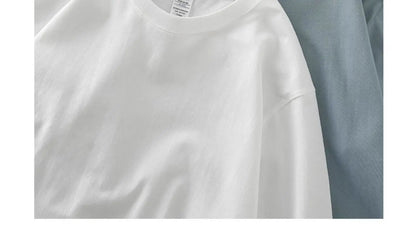 Mens Long Sleeve Tee - Breathable Cotton Crew Neck Shirt | Loose Fit Casual Tops - ZOOMNSTORE