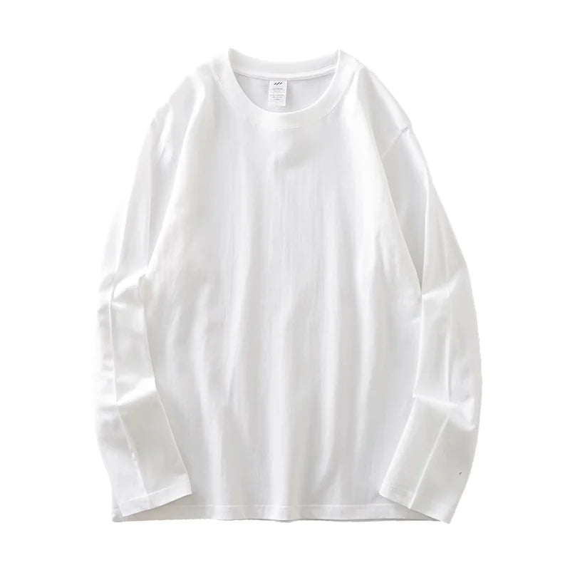 Mens Long Sleeve Tee - Breathable Cotton Crew Neck Shirt | Loose Fit Casual Tops - ZOOMNSTORE