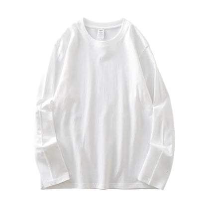 Mens Long Sleeve Tee - Breathable Cotton Crew Neck Shirt | Loose Fit Casual Tops - ZOOMNSTORE