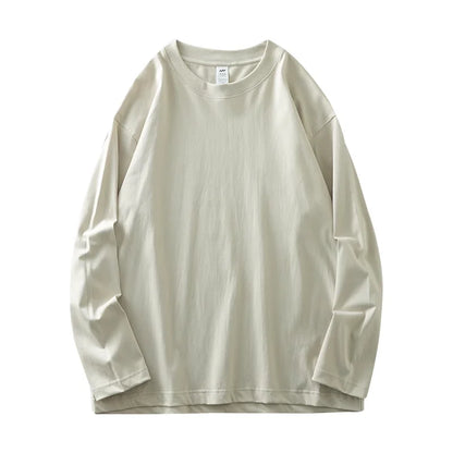 Mens Long Sleeve Tee - Breathable Cotton Crew Neck Shirt | Loose Fit Casual Tops - ZOOMNSTORE
