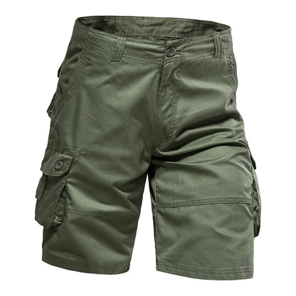 Mens Loose Multi-Pocket Summer Shorts - Comfortable Cotton Casual Beach Pants - ZOOMNSTORE