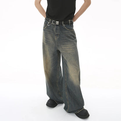Mens Loose Wide Leg Denim Jeans - Casual Summer Trousers - ZOOMNSTORE