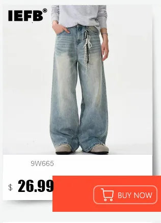 Mens Loose Wide Leg Denim Jeans - Casual Summer Trousers - ZOOMNSTORE