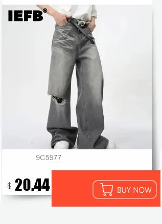 Mens Loose Wide Leg Denim Jeans - Casual Summer Trousers - ZOOMNSTORE