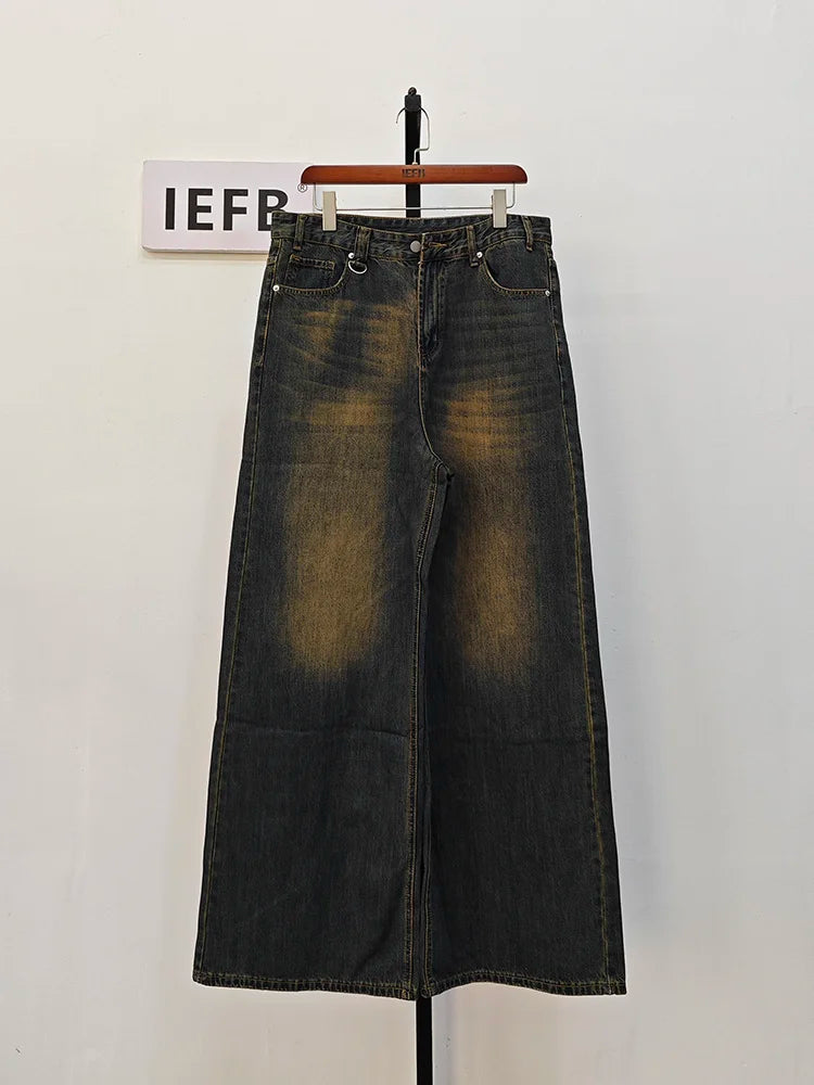 Mens Loose Wide Leg Denim Jeans - Casual Summer Trousers - ZOOMNSTORE