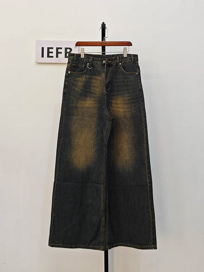 Mens Loose Wide Leg Denim Jeans - Casual Summer Trousers - ZOOMNSTORE