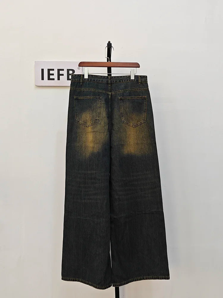 Mens Loose Wide Leg Denim Jeans - Casual Summer Trousers - ZOOMNSTORE