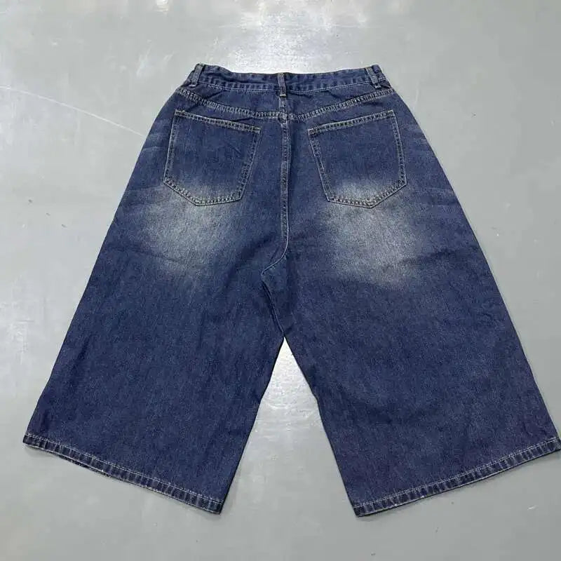 Mens Loose Wide Leg Denim Jeans - Casual Summer Trousers - ZOOMNSTORE