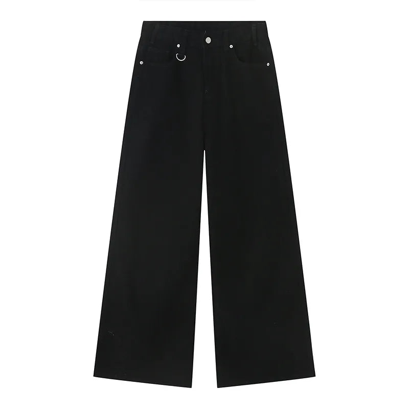Mens Loose Wide Leg Denim Jeans - Casual Summer Trousers - ZOOMNSTORE