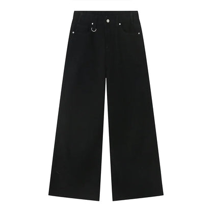 Mens Loose Wide Leg Denim Jeans - Casual Summer Trousers - ZOOMNSTORE