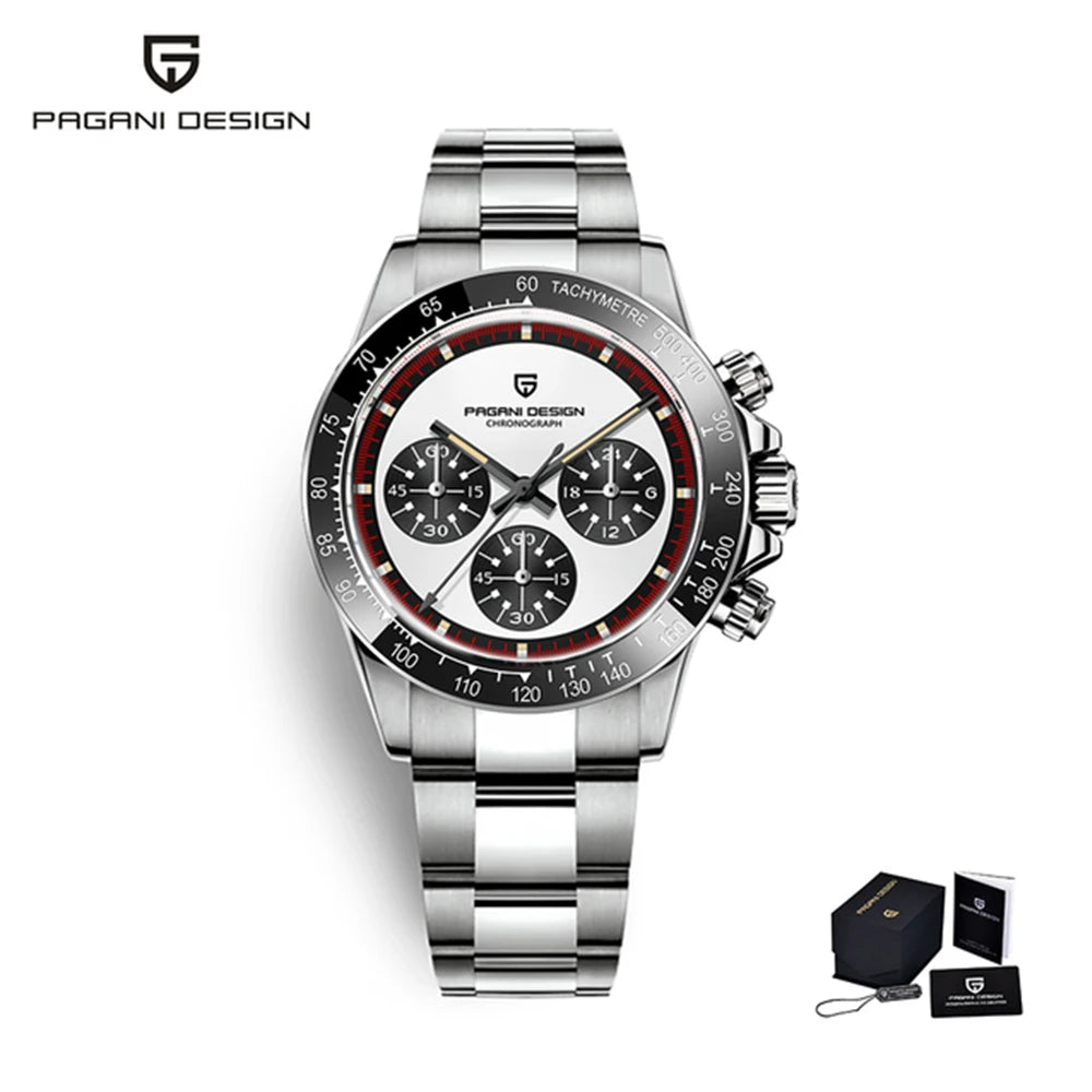 Mens Luxury Chronograph Watch - PAGANI DESIGN V2 40MM Sapphire Glass - ZOOMNSTORE