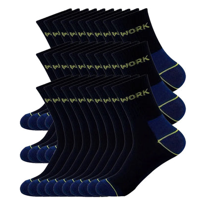 Mens Moisture-Wicking Cotton Sports Socks - Cushioned Hiking  Outdoor Anti-Slip 30 Pairs - ZOOMNSTORE
