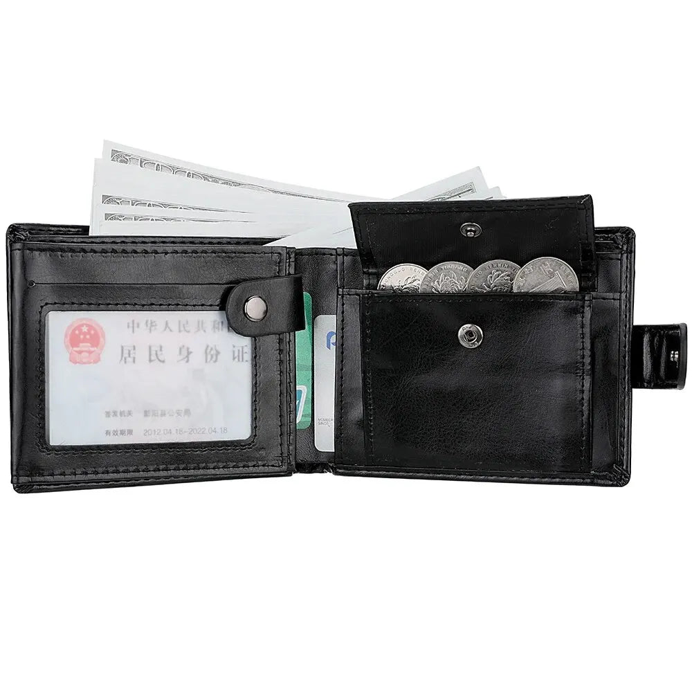 Mens Multi-Function Large Capacity Wallet - Zipper Coin  ID Holder - ZOOMNSTORE