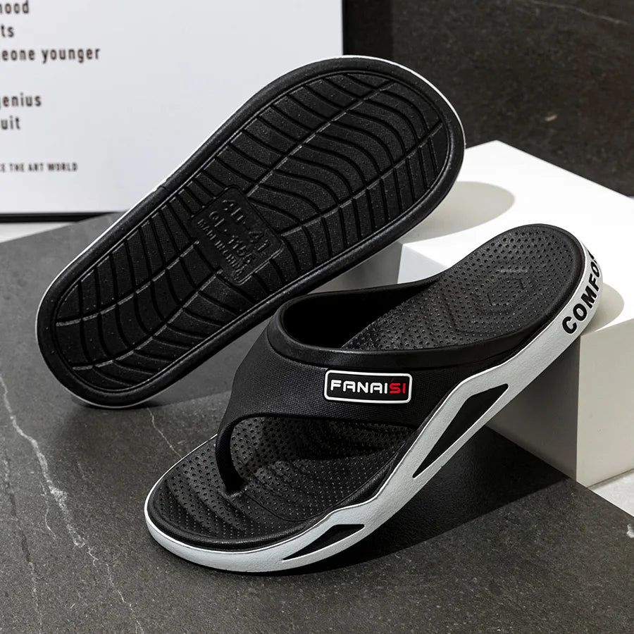 Mens Non-Slip Flip Flops - Summer Outdoor Beach Sandals - ZOOMNSTORE