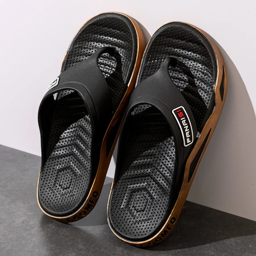 Mens Non-Slip Flip Flops - Summer Outdoor Beach Sandals - ZOOMNSTORE