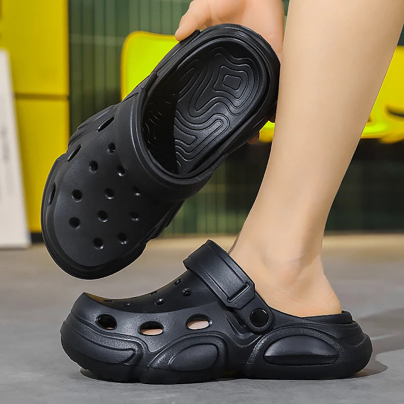 Mens Non-Slip Thick-Soled Breathable Sandals - Casual Beach Slippers - ZOOMNSTORE