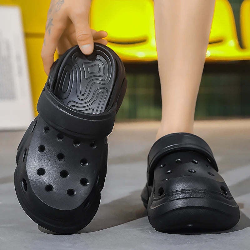Mens Non-Slip Thick-Soled Breathable Sandals - Casual Beach Slippers - ZOOMNSTORE