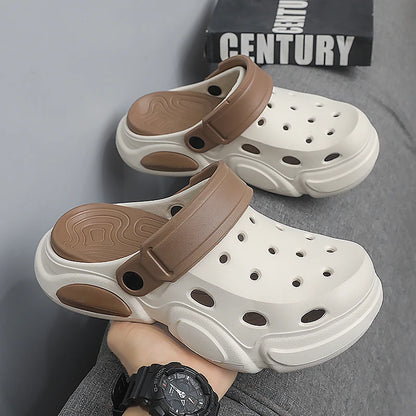 Mens Non-Slip Thick-Soled Sandals - Breathable Casual Beach Slippers - ZOOMNSTORE