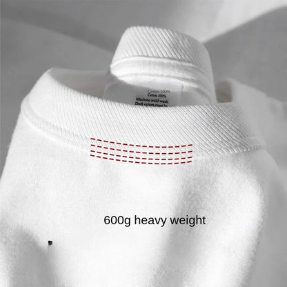 Mens Oversized Heavyweight Cotton T-Shirt - Casual Short Sleeve Top for Summer - ZOOMNSTORE