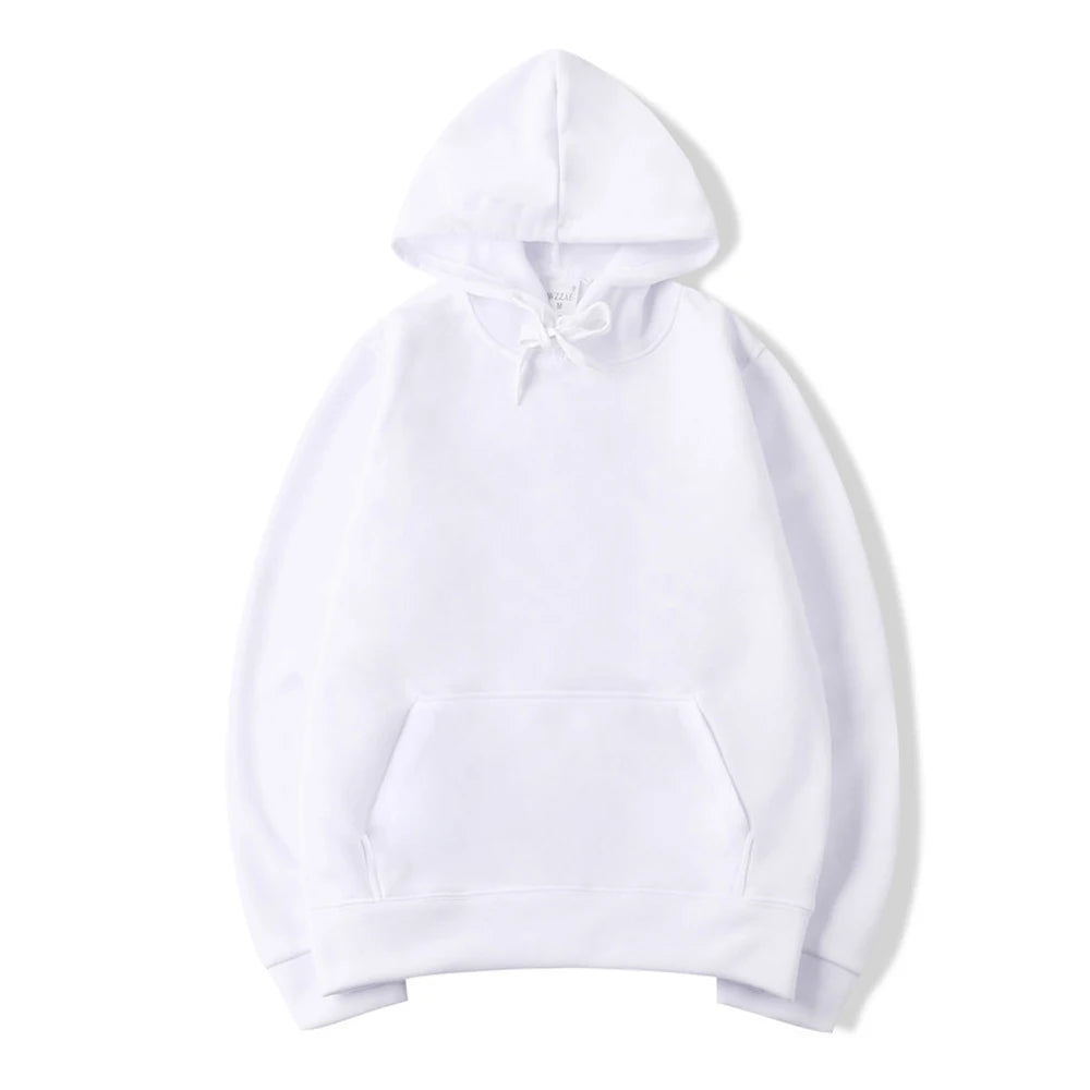 Mens Oversized Hoodie - Casual Solid Color Pullover Sweatshirt - ZOOMNSTORE