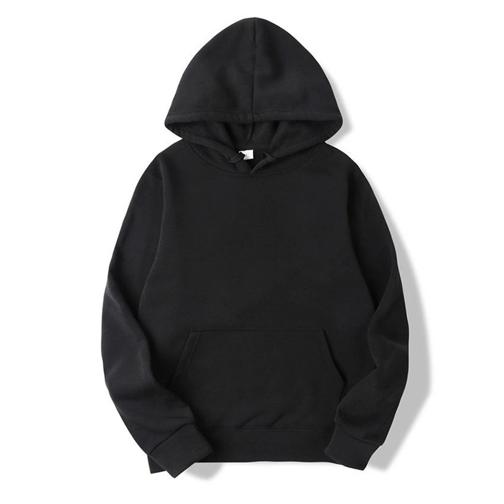 Mens Oversized Hoodie - Casual Solid Color Pullover Sweatshirt - ZOOMNSTORE