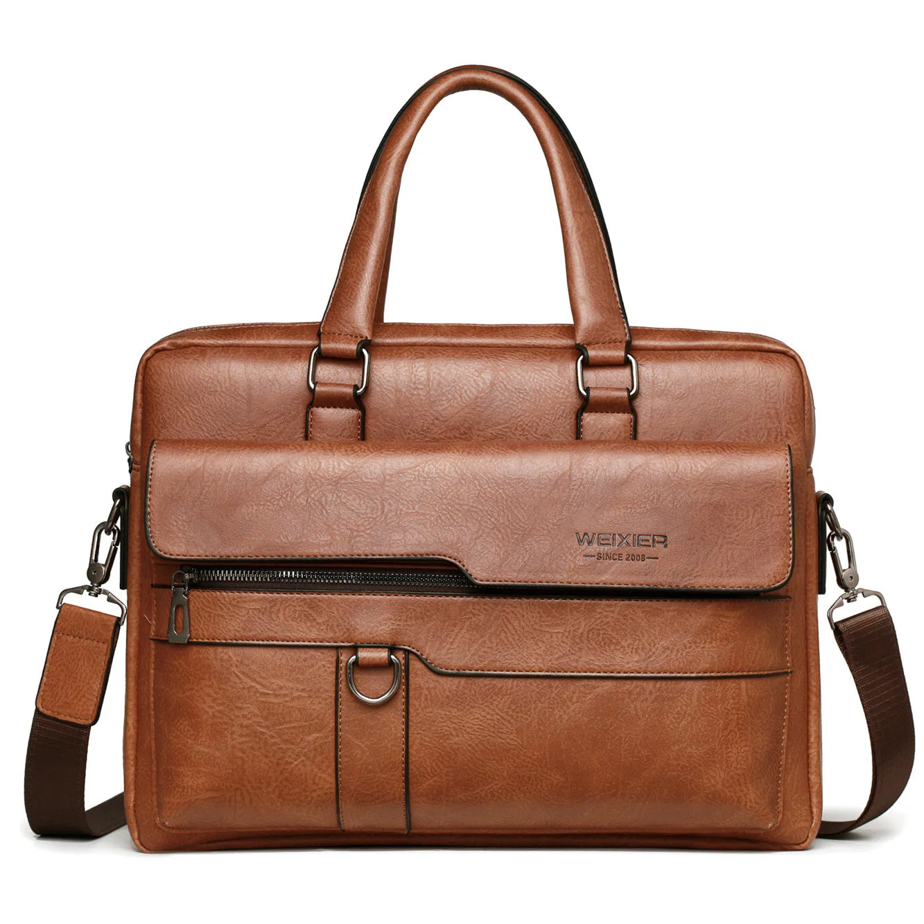 Mens PU Leather Briefcase - High Quality Business Messenger Bag for 14 Laptop - ZOOMNSTORE
