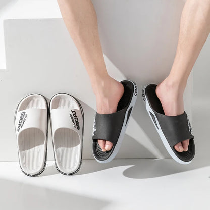 Mens PVC Summer Slippers - Soft Anti-Slip Outdoor Sandals - ZOOMNSTORE