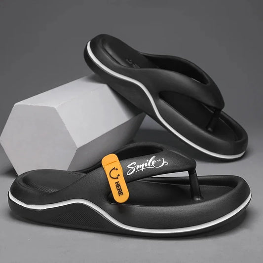 Mens Platform Flip Flops - Soft Sole EVA Outdoor Casual Slides - ZOOMNSTORE