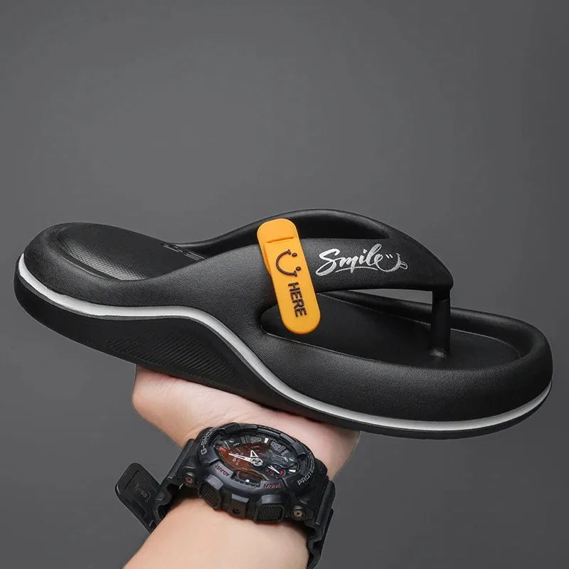 Mens Platform Flip Flops - Soft Sole EVA Outdoor Casual Slides - ZOOMNSTORE