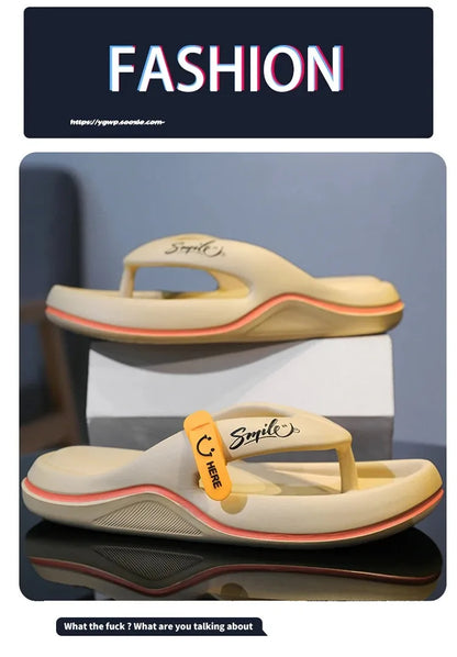 Mens Platform Flip Flops - Soft Sole EVA Outdoor Casual Slides - ZOOMNSTORE