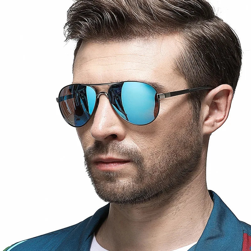 Mens Polarized Aviation Sunglasses - HD Driving Pilot Sun Glasses - ZOOMNSTORE