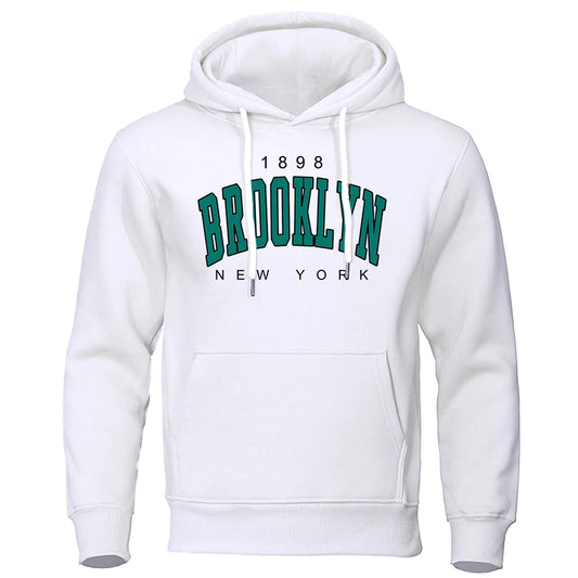 1898 Brooklyn Mens Oversized Hoodie - Creative Crewneck Sweatshirt - ZOOMNSTORE