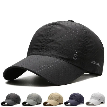 Mens Quick-Dry Breathable Running Cap - Outdoor Sun Fishing Baseball Hat - ZOOMNSTORE