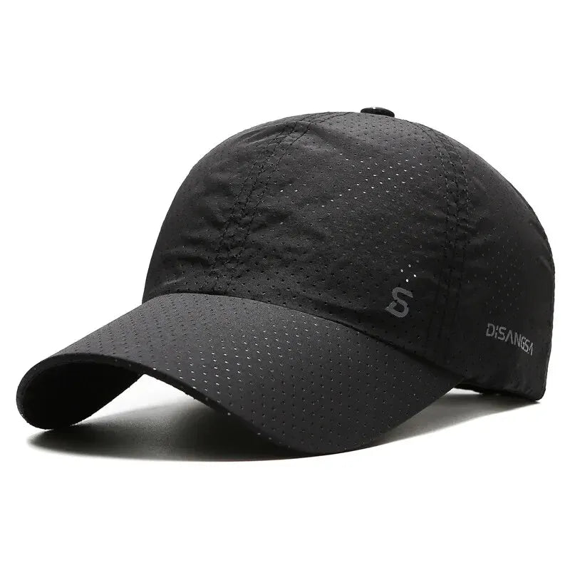 Mens Quick-Dry Breathable Running Cap - Outdoor Sun Fishing Baseball Hat - ZOOMNSTORE