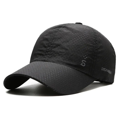 Mens Quick-Dry Breathable Running Cap - Outdoor Sun Fishing Baseball Hat - ZOOMNSTORE