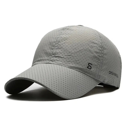 Mens Quick-Dry Breathable Running Cap - Outdoor Sun Fishing Baseball Hat - ZOOMNSTORE