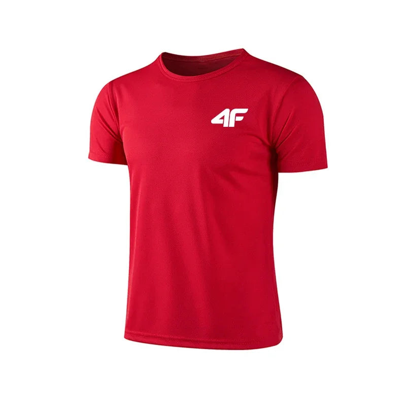 Mens Quick-Dry Breathable Training T-Shirt - Summer Gym Fitness Top - ZOOMNSTORE
